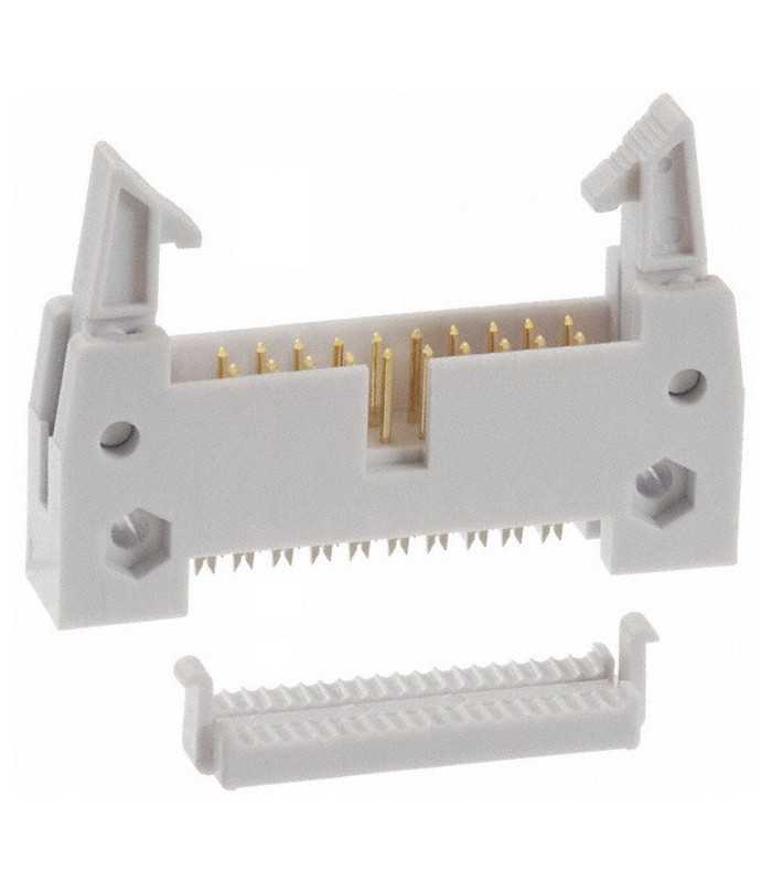 Conector IDC macho por flat 20 vías con extractores