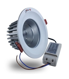 Faretto ad incasso LED COB 30W 3000K° Corpo Bianco120 lm/W V-TAC