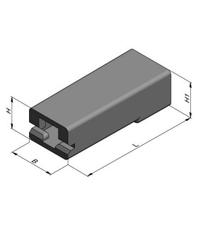 Block for Faston Female 4,8 Front Nylon Neutral