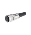 Conector circular hembra 6 polos