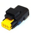 APTIV Sicma Miniseal Steckverbinder männlich 3 polig schwarz