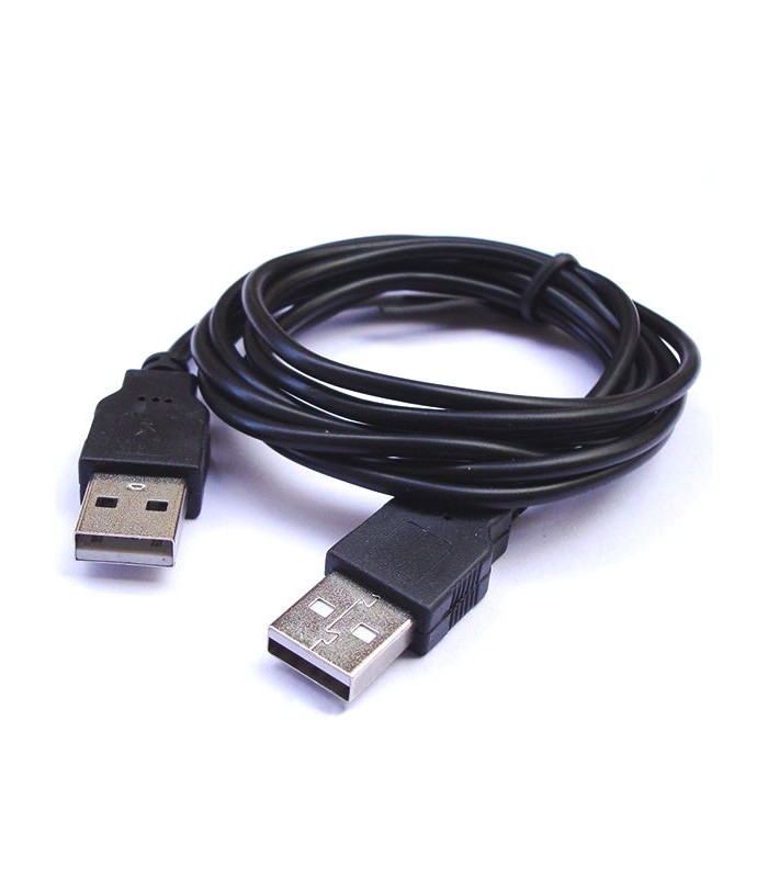USB Cable 2.0 Panel Black Type A Male / Male - 1,8 Metre