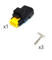 Kit Steckverbinder Miniseal  Männlich 3 Wege schwarz