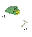 Kit Connector Miniseal  Male 3 Way green