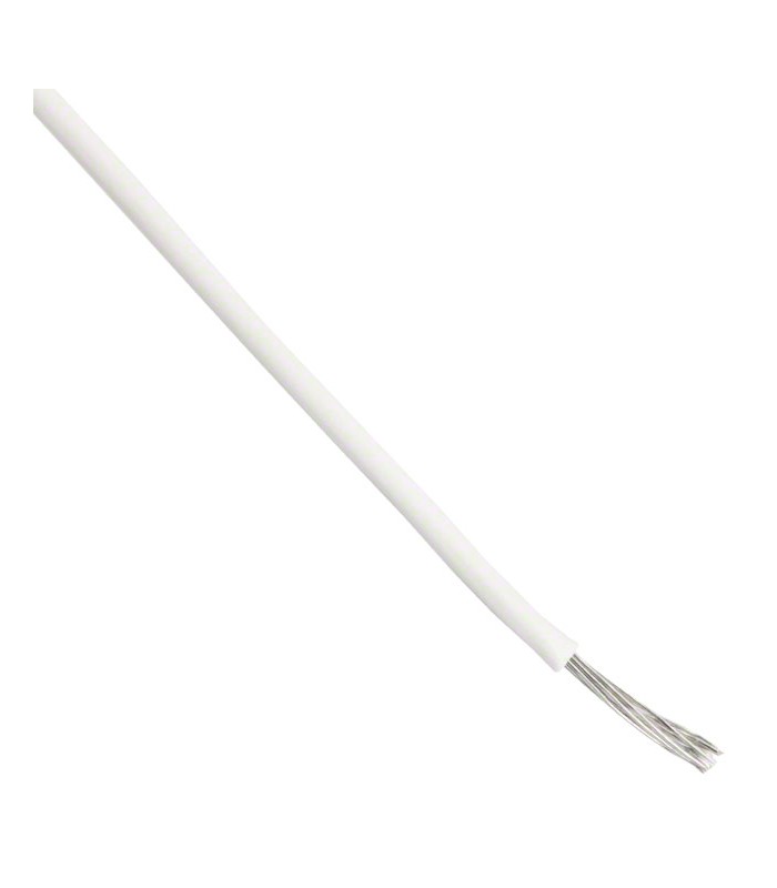 Blanc Tressé câble électrique (3 Fils) Ø 7mm