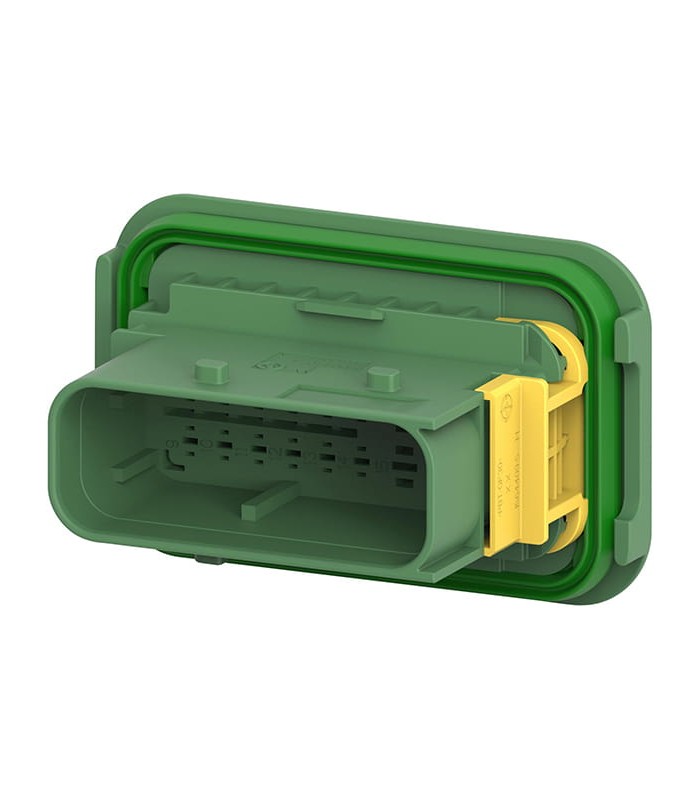 Connettore Heavy Duty Sealed 1.6X2.8 porta maschio 16vie verde