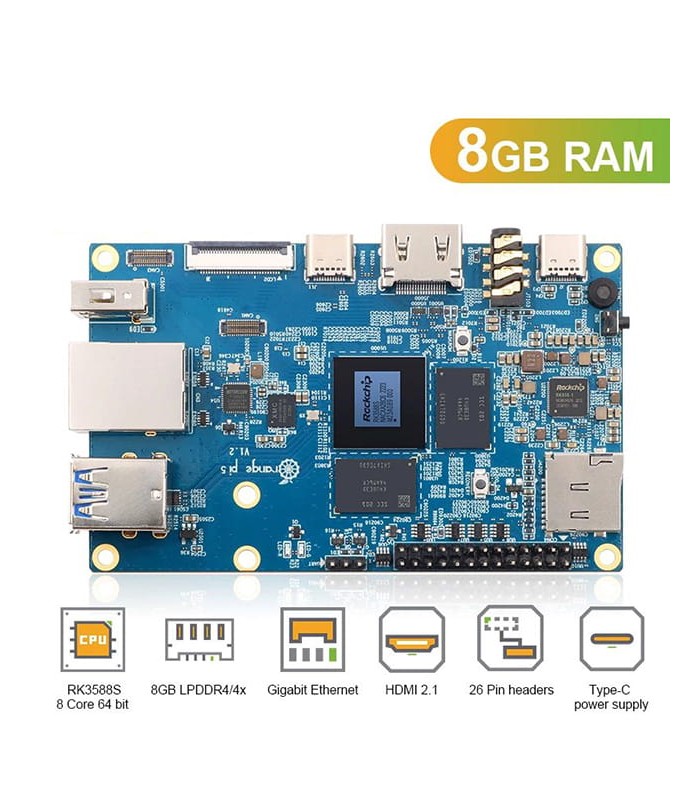 Orange Pi 5 con 8 GB de RAM