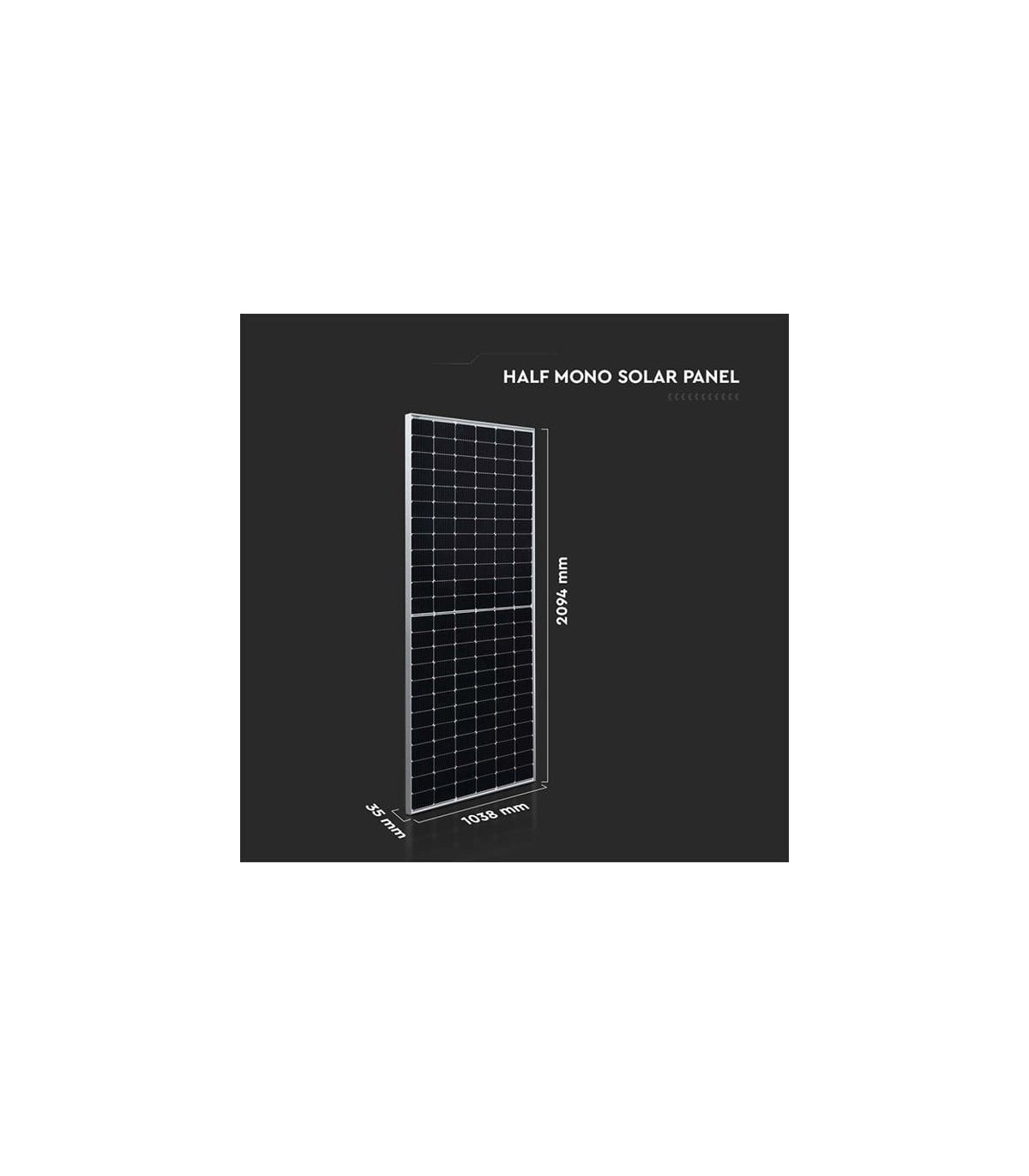 Pannello Solare Monocristallino 450w 2094x1038x35mm 1500v