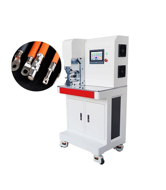 Electric machine for hexagonal crimping of bare cable lugs 6 - 120 mm² automatic pressing