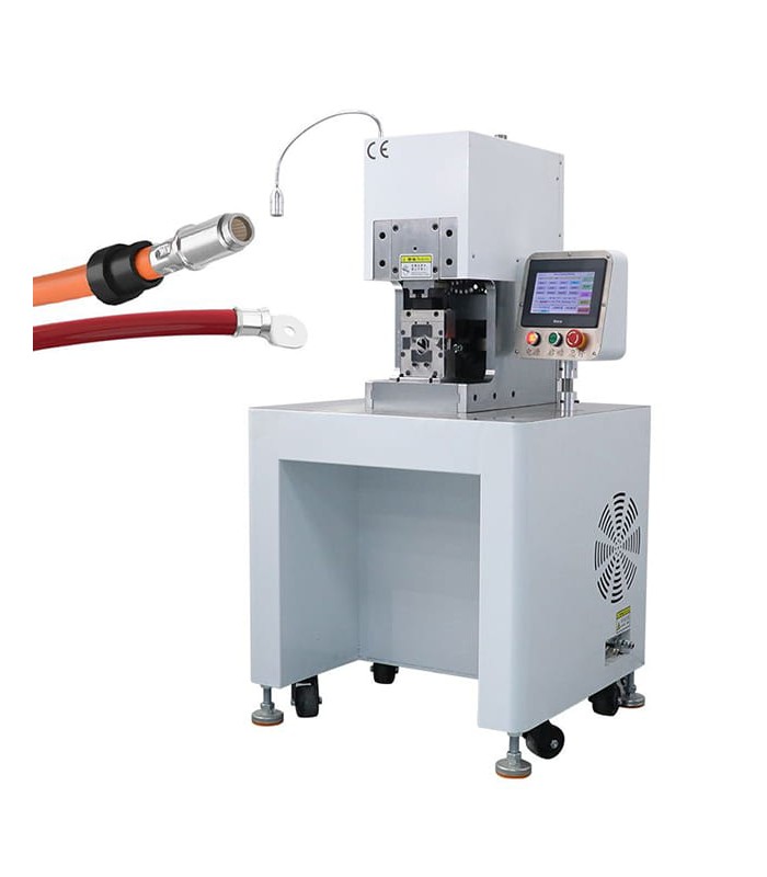 Máquina eléctrica para engarzar terminales de cable desnudos 1 - 150 mm² con servomotor