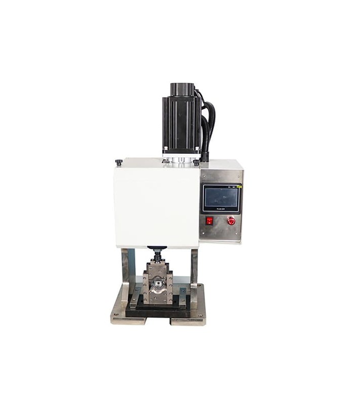 Electric machine for crimping bare cable lugs 10 - 120 mm² with servomotor