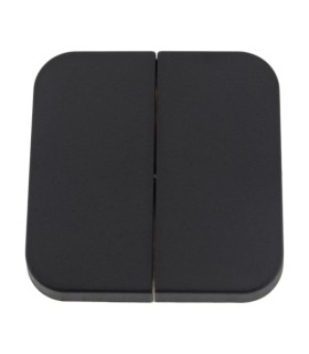 Double plastic switch for black panel 53x53