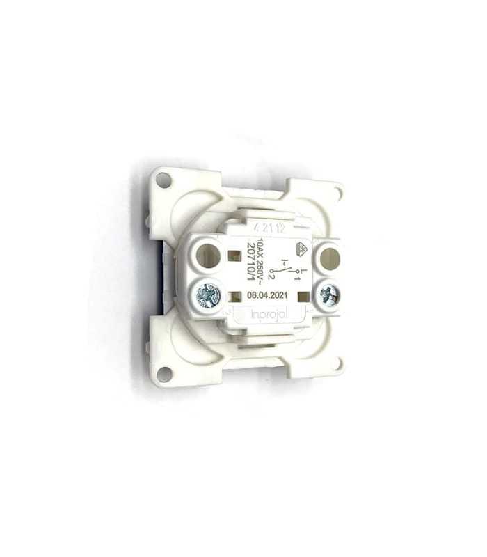 Interrupteur double en plastique pour panneau noir 53x53