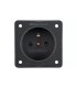 Schuko socket 250V 16A for black panel