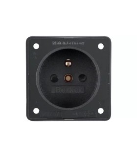 Toma schuko 250V 16A para panel negro