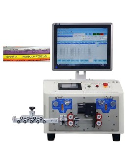 Automatische Maschine zum Schneiden und Abisolieren von einadrigen Kabeln (2-50 mm²), gesteuert durch Software