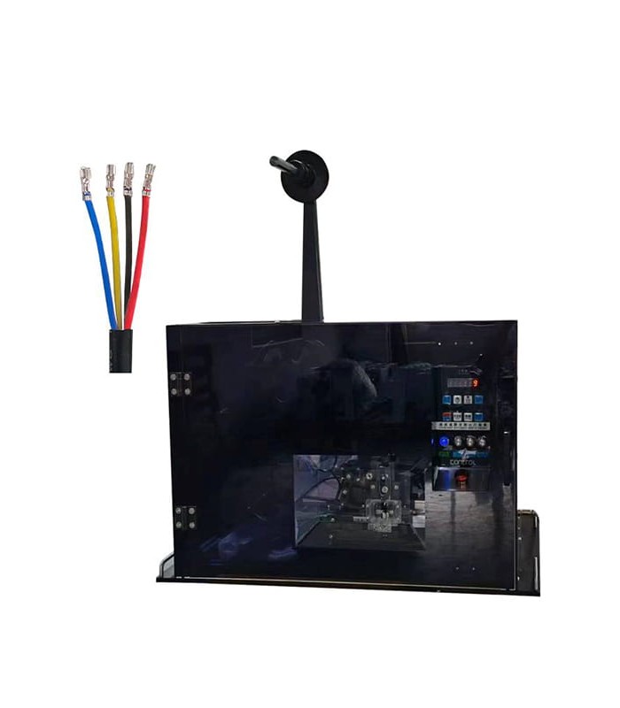 Semiautomatic terminal stripping and crimping machine with side taping section 32-18 AWG