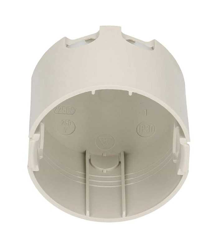 Circular recessed housing for 250V IP30 socket protection grey