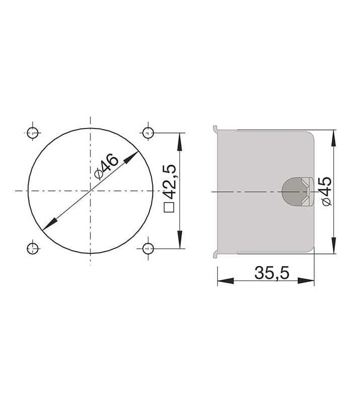Doppelte USB-Buchse 1A/2,1A 5V mit 4-Loch-Befestigungskappe in Schwarz