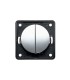 Integro series double switch 250V IP20 with polished chrome panel