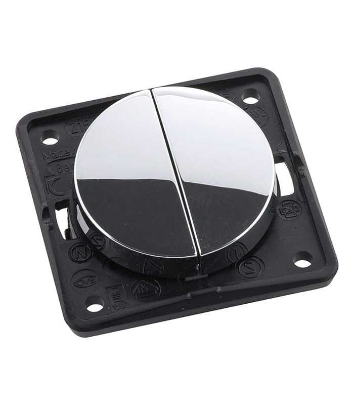 Interruttore doppio serie "integro" 250V IP20 da pannello cromo lucido