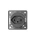 Toma suiza serie "Integro" 250V 10A para panel antracita