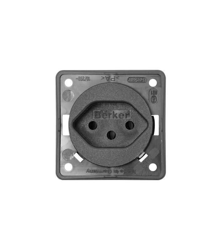 Presa Svizzera serie "Integro" 250V 10A da pannello antracite