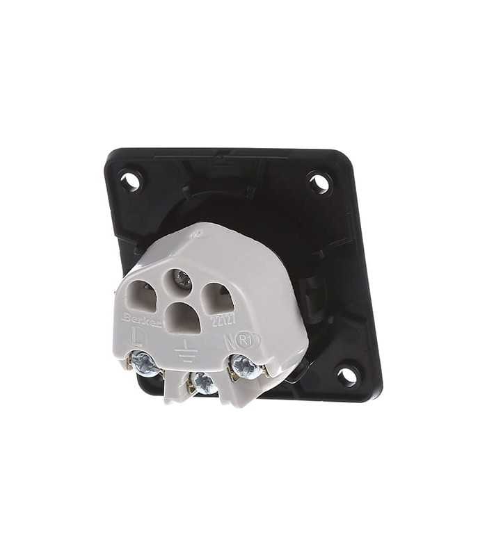 Prise suisse série "Integro" 250V 10A pour panneau anthracite