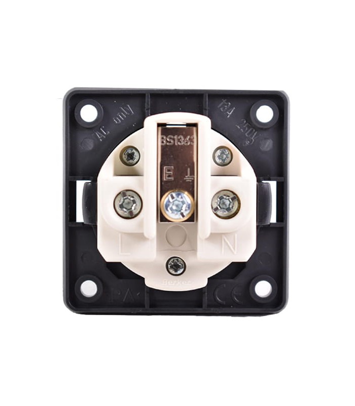 Presa UK da pannello serie "Integro" 250V grigio scuro antracite