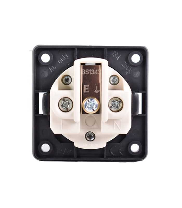 UK panel socket "Integro" series 250V dark gray anthracite