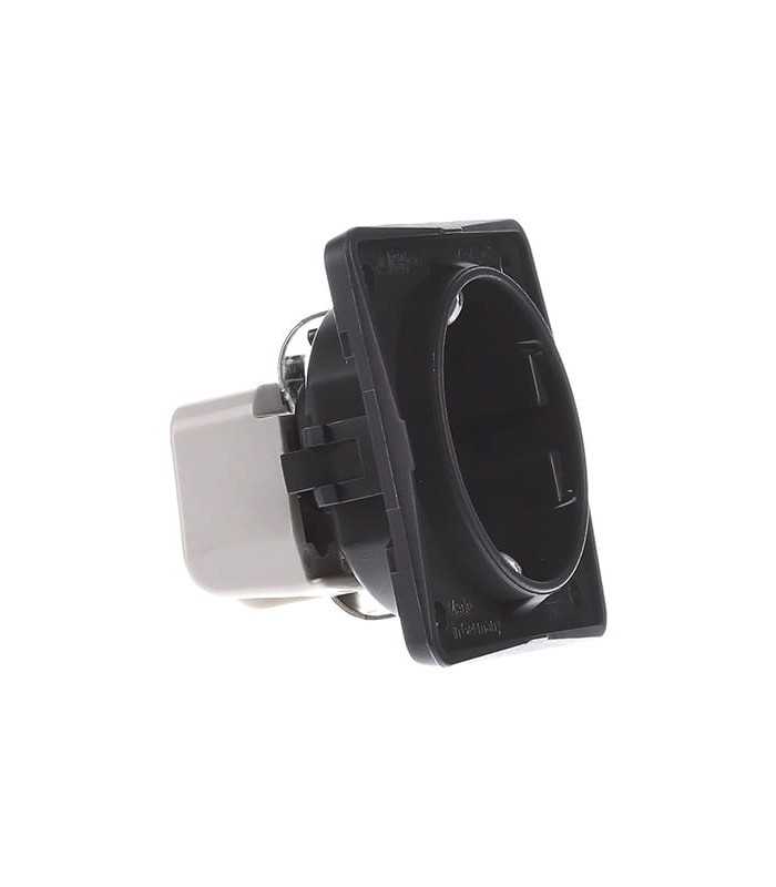 Schuko panel socket "Integro" series 250V IP44 anthracite
