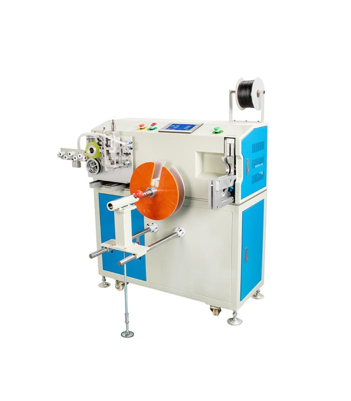 Machine for cutting to size, winding with and without spool and automatic tying of Ø1-10mm cable