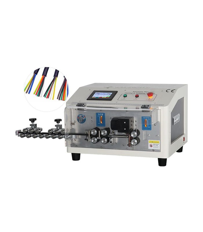 Automatische Maschine zum Schneiden und Abisolieren mehradriger Kabel (Ø 1 - 10 mm)
