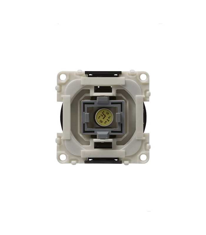 Interruttore con spia di controllo LED giallo 12V da pannello bianco