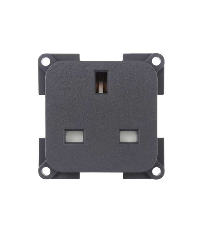 Prise UK panneau noir taille "réduite" 250V 13A