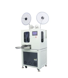 Stripping cutting machine, crimping on two sides for non-insulated terminals, 30mm stroke with protective cover