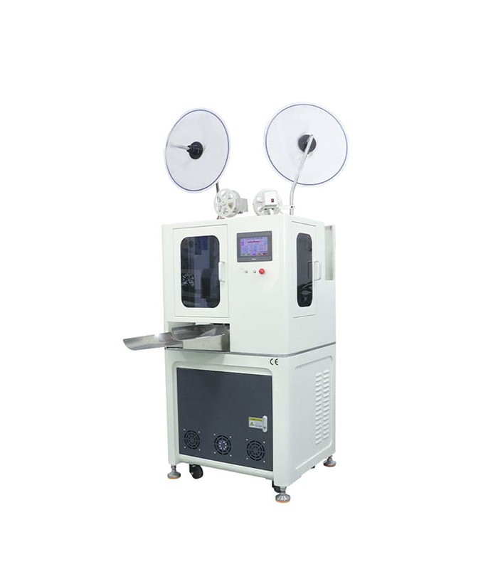 Abisolierschneidemaschine, beidseitiges Crimpen für nicht isolierte Kabelschuhe, 30 mm Hub mit Schutzabdeckung