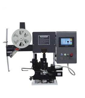 Macchina automatica per la spelatura e l'aggraffatura dei terminali con nastratura laterale sezione 32-20 AWG