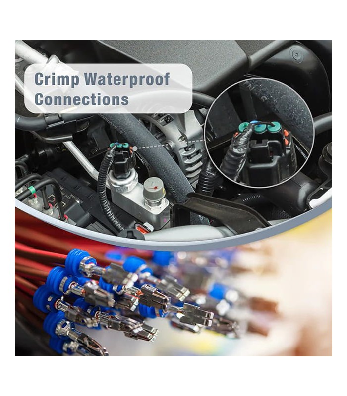 Pinza a crimpare per terminali non isolati (Weather Pack, Metri-Pack, Delphi, AMP/Tyco e Deutsch)