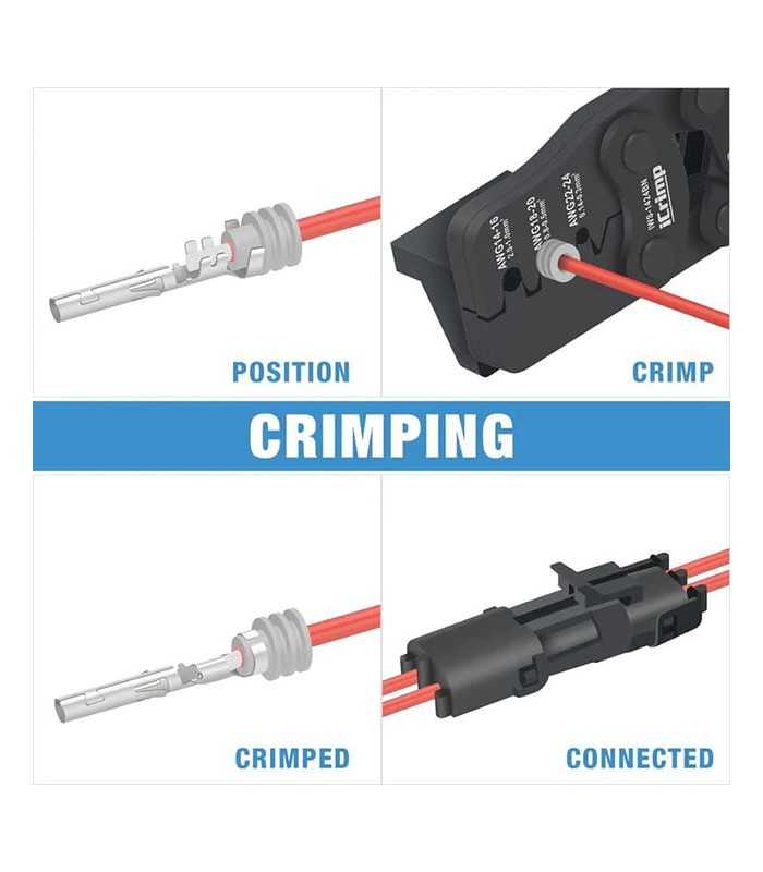 Pinza meccanica one-step per terminale Weather-pack o Metri-Pack AWG 24-14