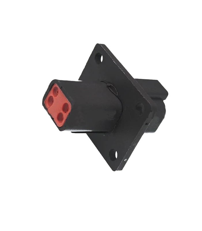 Connettore Serie DT femmina 4 vie da pannello nero