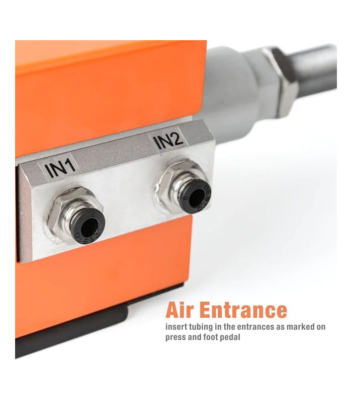 Pneumatic crimping tool for hexagonal crimping of cable end sleeves (0.25–6 mmq)