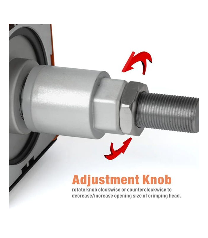 Pneumatic crimping tool for hexagonal crimping of cable end sleeves (0.25–6 mmq)