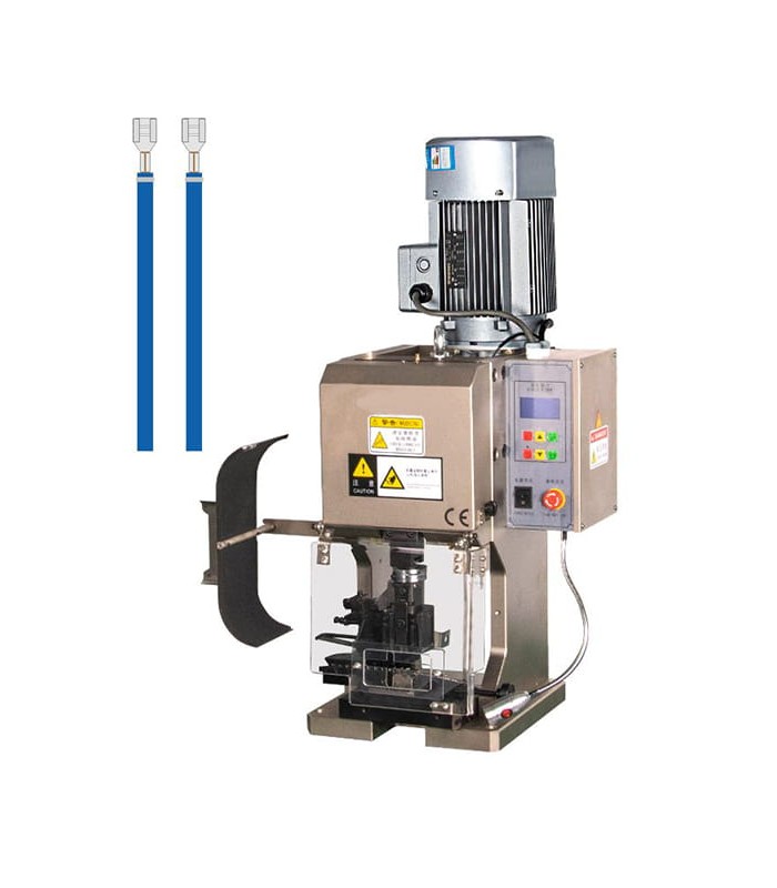 Automatic machine for stripping and crimping terminals with vertical taping section 0-16mmq