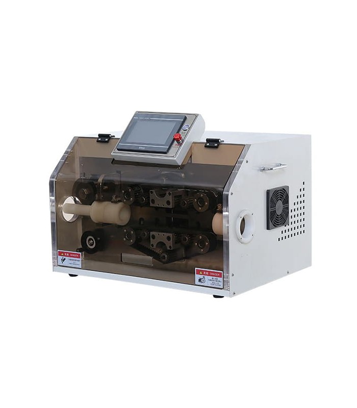 Machine de découpe automatique pour tubes ondulés avec lame circulaire (5 - 45 mm)