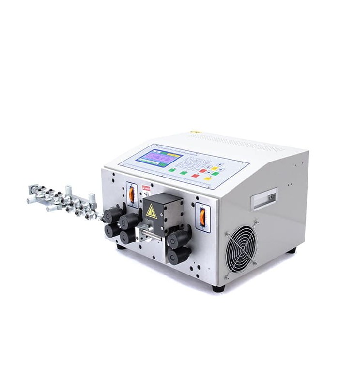 Automatische Maschine zum Schneiden und Abisolieren von einadrigen Kabeln von 0,3 bis 25 mm²