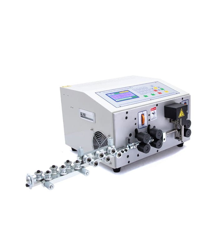 Automatische Maschine zum Schneiden und Abisolieren von einadrigen Kabeln von 0,3 bis 25 mm²