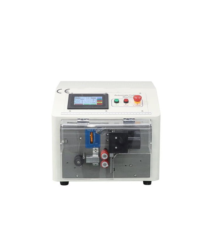 Automatic cutting machine for sheaths, heat-shrinkables, cables, flat cables and copper braids