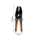 Pinza crimpatrice a cricchetto per terminali faston, forcelle e occhielli 1.00–6.00 mmq