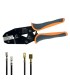 Ratchet crimping tool for faston terminals, forks and eyelets 1.0–6.0 mmq